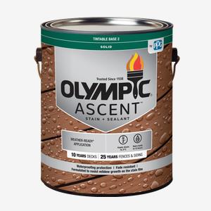 OLYMPIC<sup>®</sup> ASCENT<sup>™</sup> Exterior Solid Colour Stain + Sealant 🇨🇦