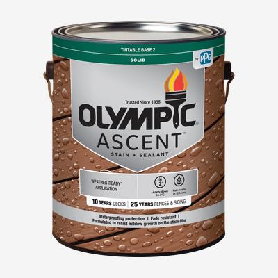 OLYMPIC<sup>®</sup> ASCENT<sup>™</sup> Exterior Solid Colour Stain + Sealant 🇨🇦