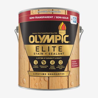 OLYMPIC ELITE Semi-Transparent Oil Based 🇺🇸 - Wood Stain Colors From