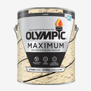 OLYMPIC<sup>®</sup> MAXIMUM<sup>®</sup> Exterior Clear Waterproofing Sealant -Oil Based