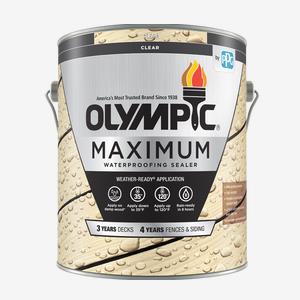 OLYMPIC<sup>®</sup> MAXIMUM<sup>®</sup> Exterior Clear Waterproofing Sealant - Acrylic Oil