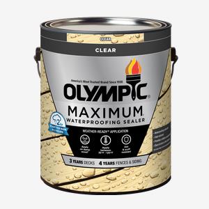 OLYMPIC<sup>®</sup> MAXIMUM<sup>®</sup> Clear Waterproofing Sealant Low VOC