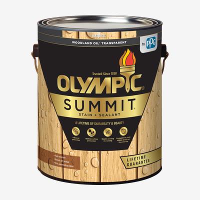 OLYMPIC<sup>®</sup> SUMMIT<sup>®</sup> Woodland Oil<sup>®</sup> Exterior Transparent Stain + Sealant 🇨🇦
