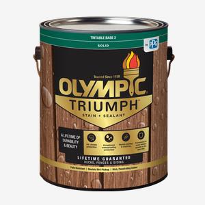 OLYMPIC<sup>®</sup> TRIUMPH<sup>™</sup> Exterior Solid Stain + Sealant 🇨🇦