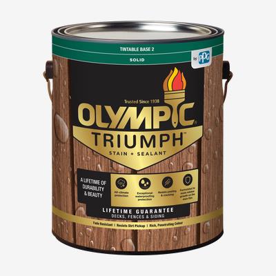 OLYMPIC<sup>®</sup> TRIUMPH<sup>™</sup> Exterior Solid Stain + Sealant 🇨🇦