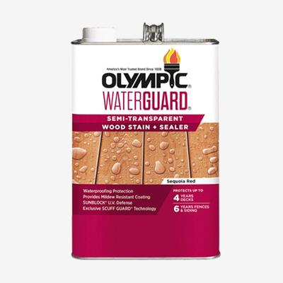 OLYMPIC<sup>®</sup> WATERGUARD<sup>®</sup> Exterior Semi-Transparent Wood Stain + Sealer