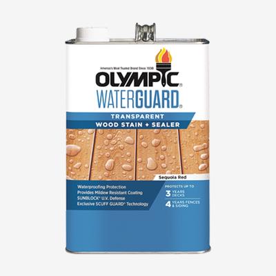 OLYMPIC<sup>®</sup> WATERGUARD<sup>®</sup> Transparent Wood Stain + Sealer